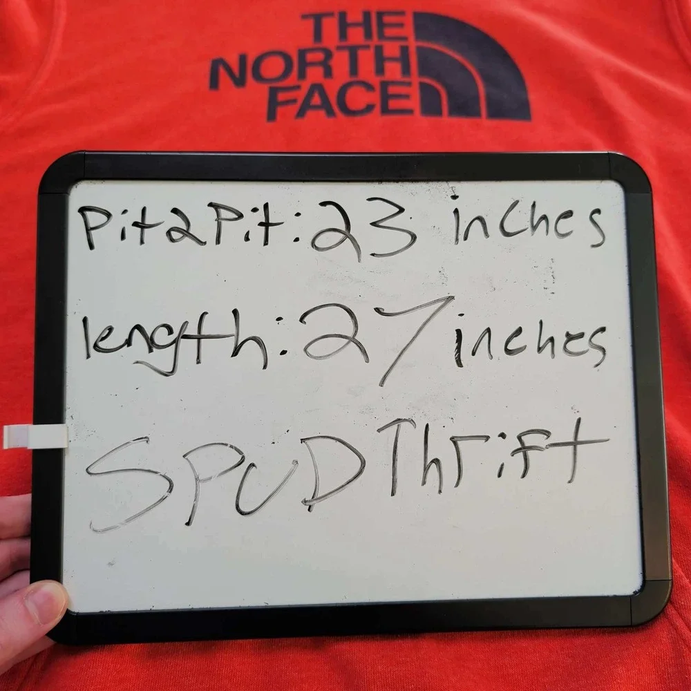 The North Face Hoodie Mens Large Red Logo Graphic Pullover Sweatshirt